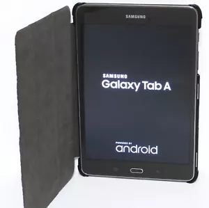 Samsung Galaxy Tab A Tablet 8 Inch 16 GB Smoky Titanium w/Pouch & Cover Bundle - Picture 1 of 13