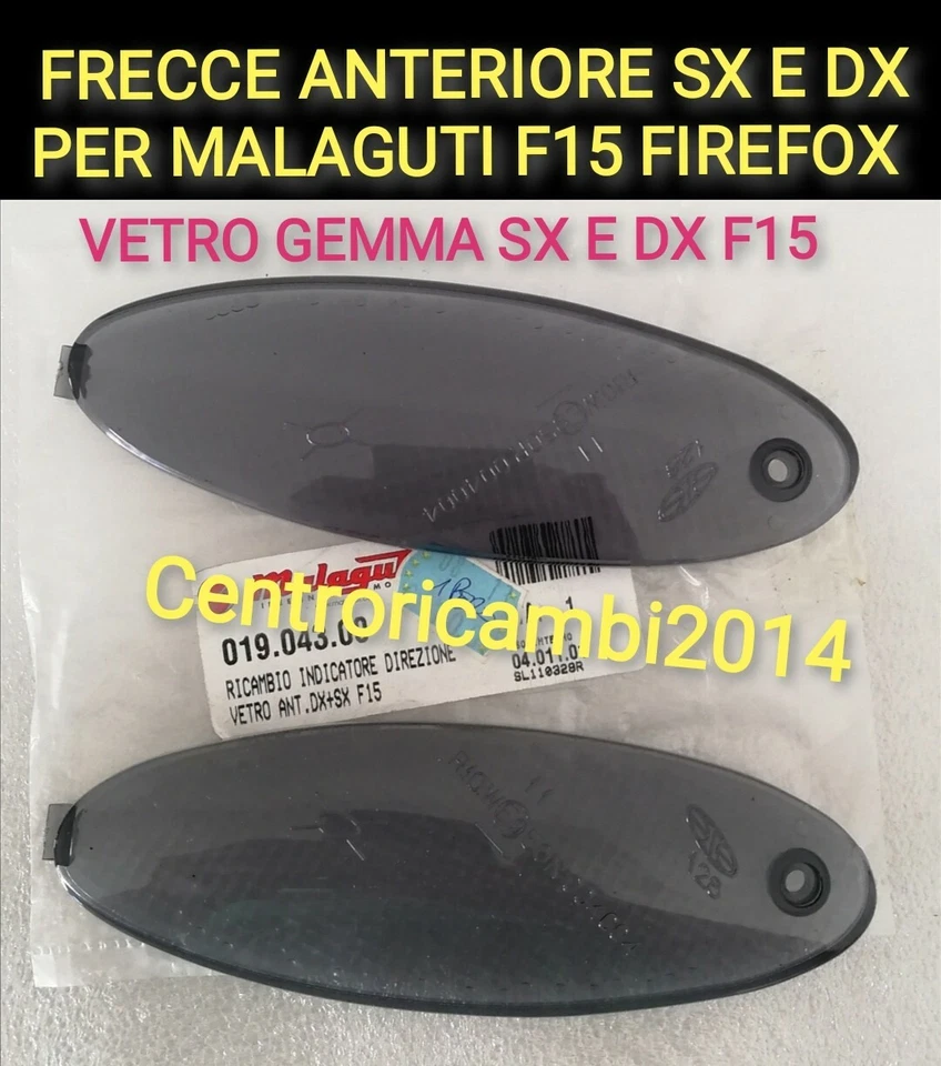 FRECCIA GEMMA TRASPARENTE ANTERIORE SX E DX MALAGUTI F15 FIREFOX 01904300 - Immagine 1 di 1
