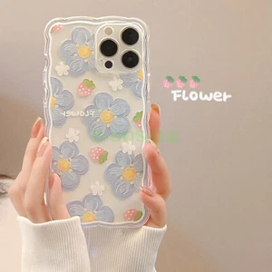 Strawberry flower wavy border suitable for iphone13pro max Protective Case - Picture 1 of 8