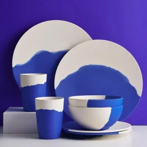 Bamboo Tableware Set 8pcs Eco friendly Dinner Plates, Cups and Bowls Set Picnic - Picture 1 of 6