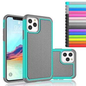 For iPhone 11 Pro XS Max XR 8 7 Plus Phone Case Shockproof Silicone Hybrid Cover - Picture 1 of 56