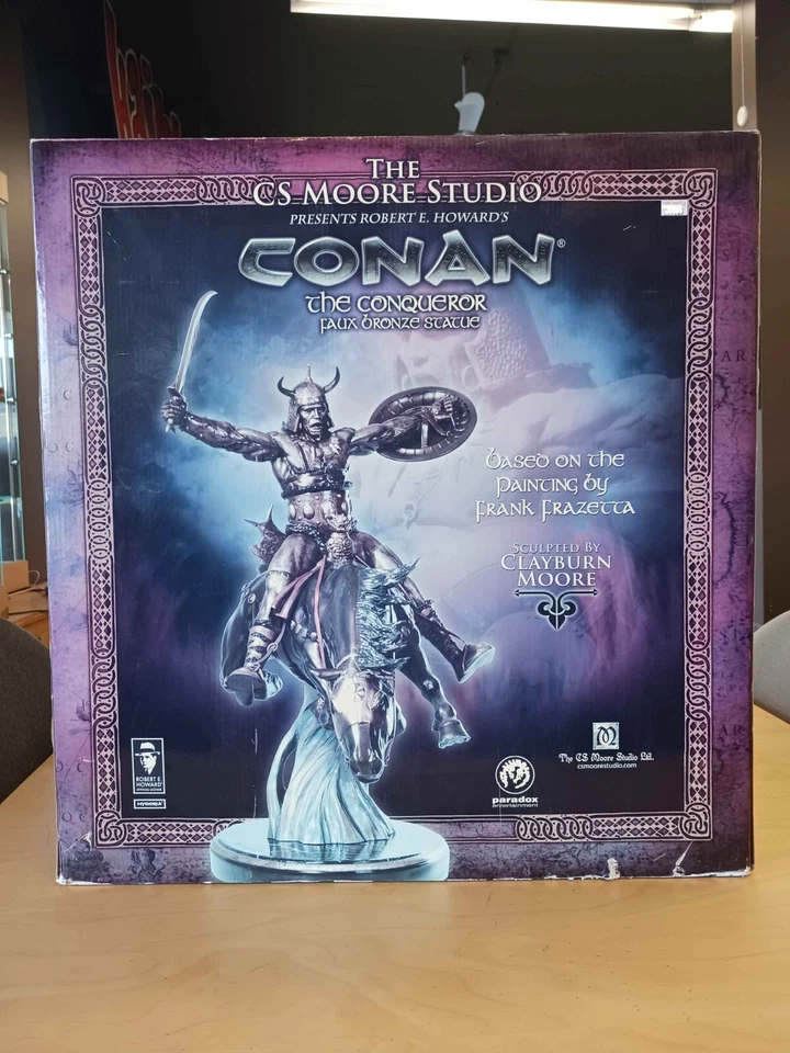 CS Moore: Conan the Conqueror Faux Bronze Statue - Frank Frazetta - 129/300 - Image 1 of 4