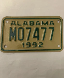 Motocicleta Alabama 1992 vintage 🏍 matrícula. Etiqueta #M 07477 como nueva - Imagen 1 de 4