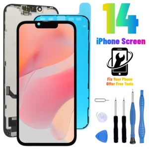 For iPhone 14 LCD Screen Replacement 3D Touch Digitizer Display Premium Quality - Picture 1 of 12