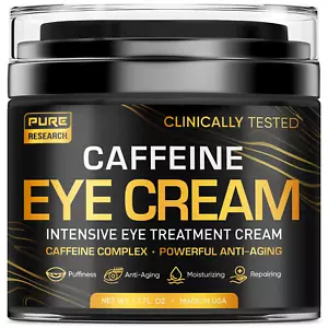 Caffeine Eye Cream for anti Aging, Dark Circles, Bags, Puffiness. Great under Ey - Picture 1 of 12