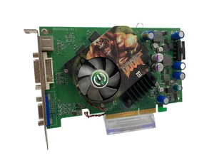 GOOD EVGA GeForce 6600 GT AGP 128MB 128-bit GDDR3 DVI VGA DOOM3 BRANDED Vintage - Picture 1 of 5