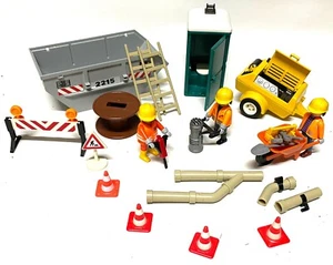 Playmobil Konvolut * Strassen Baustelle * Arbeiter Container Dixi Werkzeug etc - Bild 1 von 4