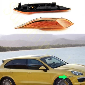 1xFor Porsche Cayenne 10-14 Yellow Right Passenger Turn Signal Lamp Cover NoBulb - Picture 1 of 3