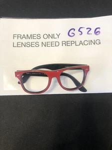 RARE Authentic RAY-BAN JUNIOR WAYFARER Red Black Kids Sunglasses RJ 9035S 162/71 - Picture 1 of 6