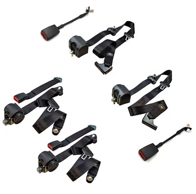 Land-Rover Defender & Serie 4 puertas DELANTERO Y TRASERO Kit de cinturón de seguridad inc 110CSW - Imagen 1 de 4