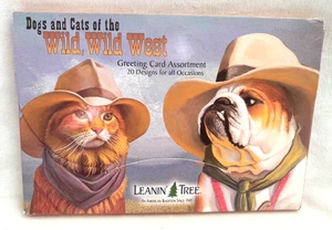 Leanin Tree Dogs and Cats of the Wild Wild West Greeting Card Assorment 21 cards - Picture 1 of 5