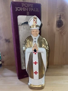 1980 Mike Wayne Distilling Pope John Paul II 24kt Gold Decanter Empty - Picture 1 of 10