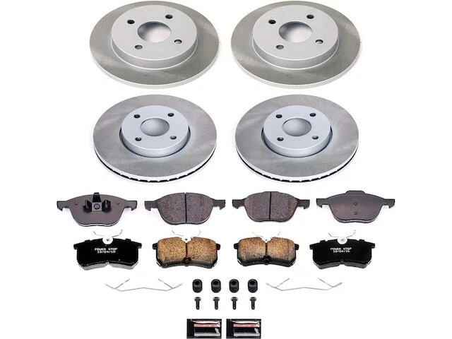 Комплект переднего и заднего тормозных колодок и ротора для 2005-2007 Ford Focus 2006 TJ264GT - Изображение 1 из 1