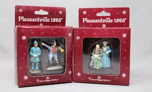 PLEASANTVILLE 1893 Christmas Village Figures #1651 & #1690 (4 Figures Total) - Picture 1 of 5