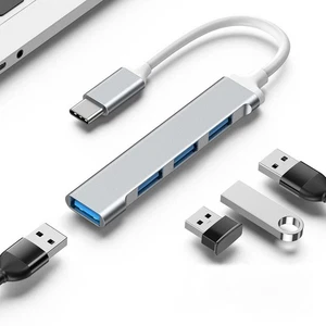 USB-C HUB MULTIPORT 4 PORT TYPE C TO USB A UNIVERSAL USB SPLITTER DEVICE - Picture 1 of 7