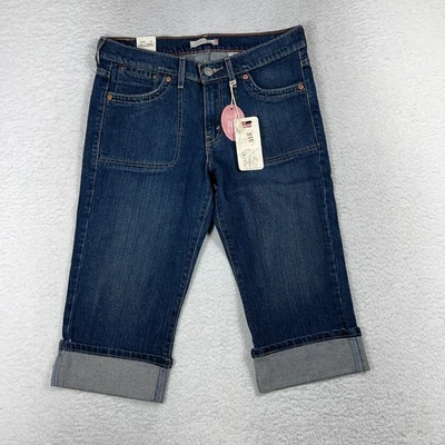 Pantalones de mezclilla azul capri de colección Y2K Levis 515 para mujer talla 10 (W32,5x17") NUEVOS CON ETIQUETA Foto 1 de 4