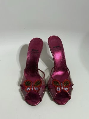 Винтажные дешевые и шикарные розовые сандалии на каблуках Moschino 36 и 38 - Изображение 1 из 4