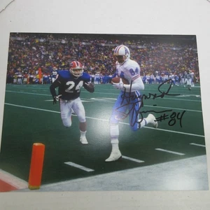HAYWOOD JEFFIRES #84 Houston Oilers 8x10 Action Photo Signed - Picture 1 of 3