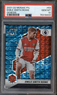 2021-22 Mosaic Premier League Genesis #63 Emile Smith Rowe PSA 10 - Image 1 of 2