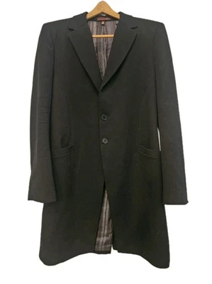 Abrigo de lana forrado negro vintage de Zara para hombre talla L Foto 1 de 4