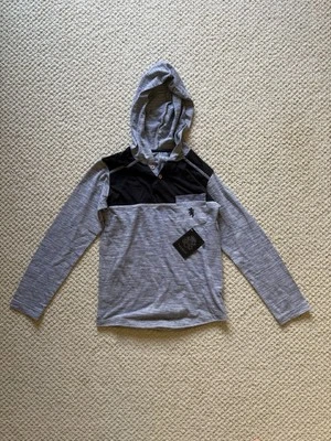 ENGLISH LAUNDRY Boys Size 8 Lions Crest Henley Hoodie Button Shirt Gray Blk NWT - Image 1 of 4
