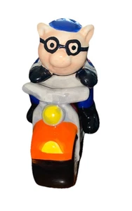 Pfaltzgraff Ceramic Hog on Motorcycle Salt and Pepper Shaker Set - Picture 1 of 8