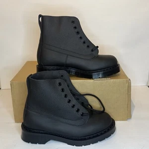 Margaret Howell Solovair Mujer Mono Bota Reino Unido 3 Botas Cuero Negro MHL Inglaterra - Imagen 1 de 21