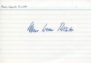 WRITER Hans Werner Richter autograph, signed card