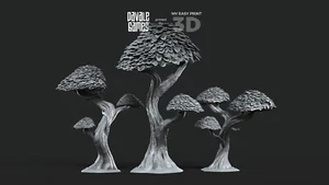 Elven Trees - Scenery/Terrain - Davale Games 3D Printed With High Quality Resin - Picture 1 of 2