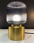 Ikea SOLKLINT Table Lamp Modern Brass/Gray Clear Glass 11 LATEST - NEW