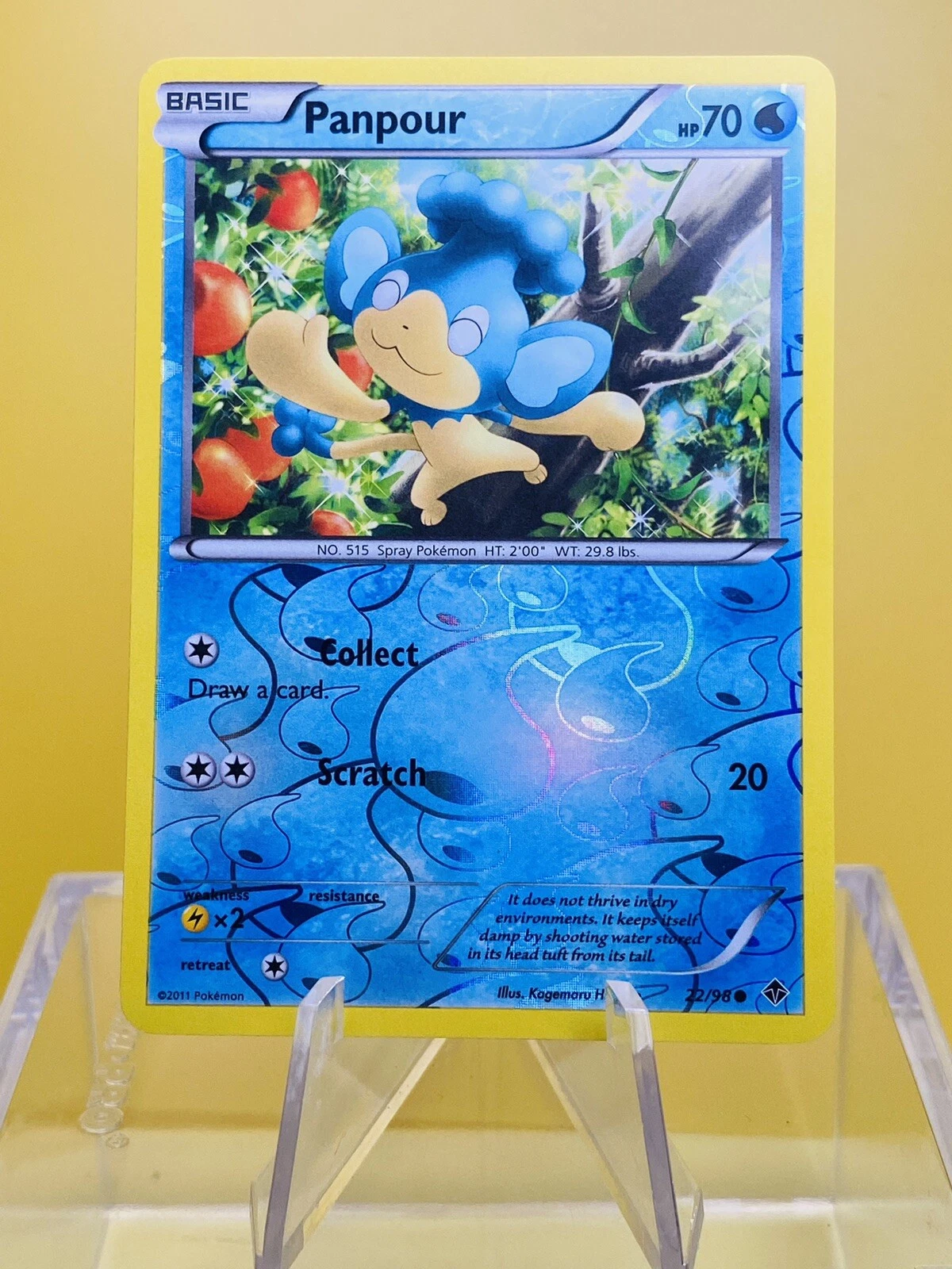 Panpour 22/98 | BW - Emerging Powers | REVERSE HOLO | Pokemon NM-LP