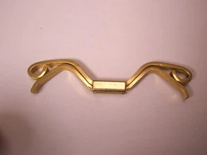 1-7/8" wide Bent Profile Scalloped Edges Gold Tone Vintage ANSON Collar Bar L97 - Picture 1 of 6