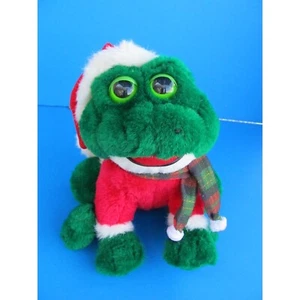 Cuddle Wit Christmas Green Frog Plush No Sounds 12 Inch Stuffed Animal - Picture 1 of 9