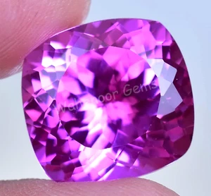 FLAWLESS 24.20 Ct Natural Mogok Pink Ruby Cushion CERTIFIED Stunning Gemstone - Picture 1 of 6