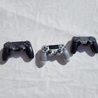 Lot of 3 PS4 Sony Playstation OEM Dual Shock Controllers 2 Black 1 Silver 