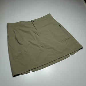 Columbia Active Golf Skort Womens 12/44 Olive Green Omni-Shield Zip Pocket Nylon - Picture 1 of 21