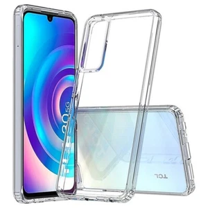For TCL 30 5G / TCL 30 PLUS 5G - Hard Premium TPU Rubber Case Transparent Clear - Picture 1 of 5