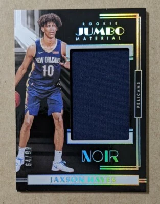 2019 PANINI NOIR ROOKIE JUMBO MATERIAL #30 JAXSON HAYES #'D 64/99 - Image 1 of 2