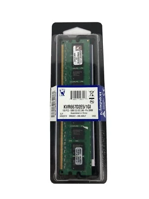 KVR667D2E5/1G KINGSTON 1GB PC2-5300 DDR2-667MHZ  CL5 240-PIN DIMM - Image 1 of 3