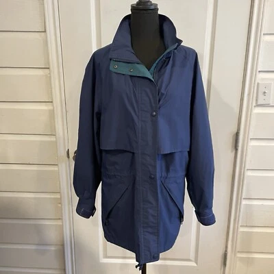 Chaqueta de lluvia Eddie Bauer de colección para mujer azul Gor-tex cortavientos impermeable mediana Foto 1 de 4