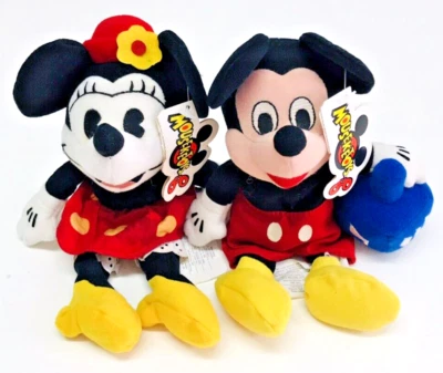 Disney Mouseketoys Hanukkah Mickey Mouse / Pie Eye Minnie Beanies Plush Tags Lot - Image 1 of 4