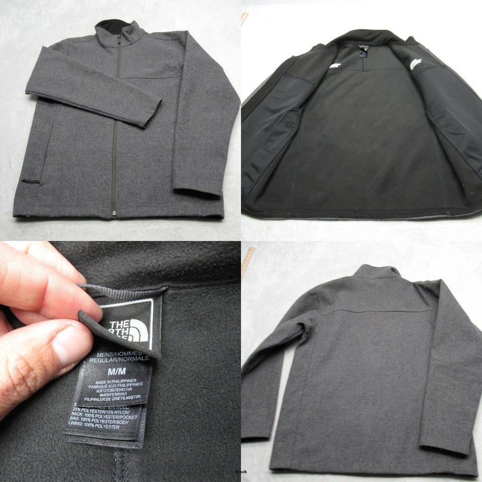 The North Face Wool Blend Jacket Mens Medium Gray Pockets Full Zip Hiking - Image 1 of 4