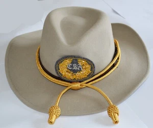 Oficiales Confederados de la Guerra Civil Americana CSA Gris Insignia Gris Slouch 61cms XLarge - Imagen 1 de 4