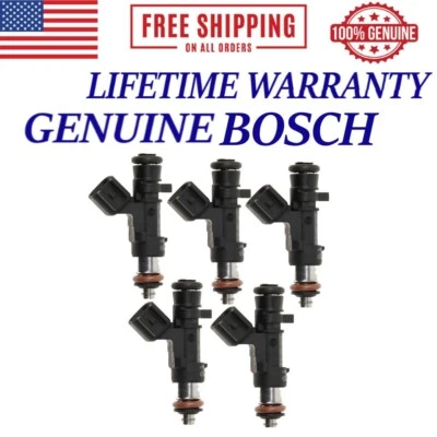 NEW OEM Bosch 5X Fuel Injectors Fits 05-16 Volvo C30 S60 V50 XC60 L5 2.5L - Image 1 of 4