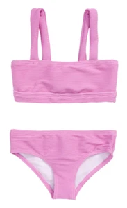 Billabong EB1017 Girls Purple Line Up Two-Piece Swimsuit Size 6X - Picture 1 of 6