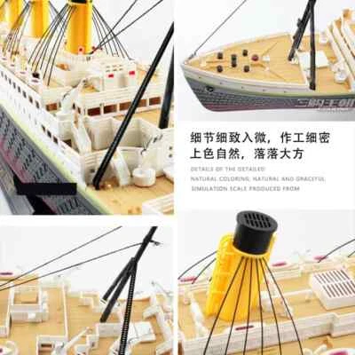 80cm Titanic Remote-controlled Ship 3-motor Cruise Ship Water-based Toy Cruise - Image 1 of 4