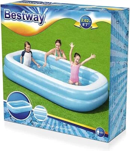 BESTWAY 54006-2 PISCINA FAMILY RETTANGOLARE CM.262X175X51 - Foto 1 di 1