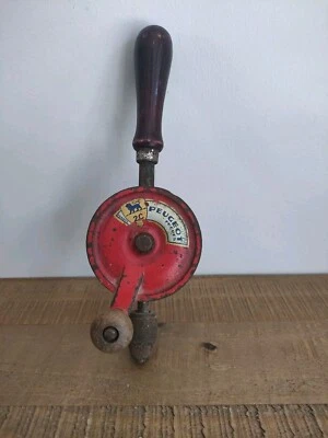 Ancienne Chignole Manuelle Peugeot Frères Art Pop Déco Atelier French Antique  - Photo 1/4