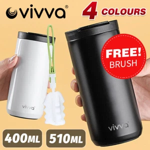Insulated Coffee Mug Cup Travel Thermal Stainless Steel Flask Vacuum Leakproof - Picture 1 of 11