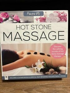 Kit de massage aux pierres chaudes Pamper Me 6 pierres de rétention de chaleur 24 pages livre techniques